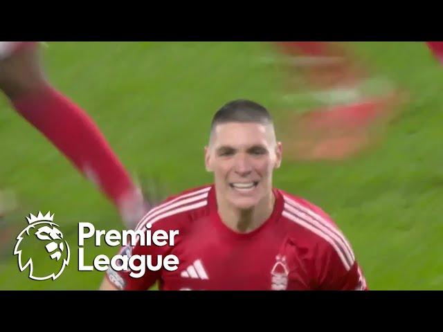 Nikola Milenkovic's header makes it 1-1 for Nottingham Forest v. Villa | Premier League | NBC Sports