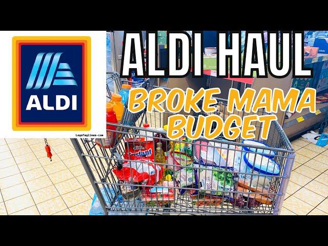 Aldi Haul | Broke Mama Budget  Grocery Shopping For The House