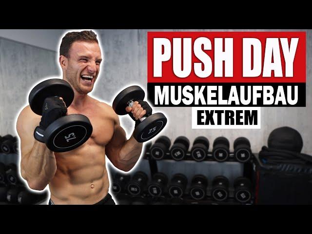 20 Min. PUSH DAY Workout für Zuhause mit Kurzhanteln | Brust, Schulter, Trizeps - Sascha Huber