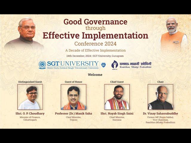 Good Governance through Effective Implementation | SGT University