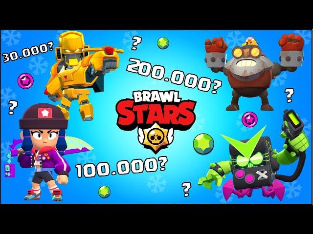 СТОИМОСТЬ ВСЕХ СКИНОВ В БРАВЛ СТАРС | КЛЕО BRAWL STARS