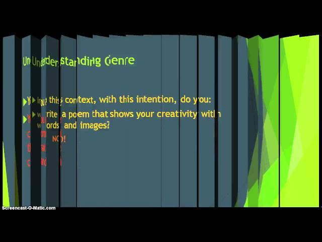 Understanding Genre