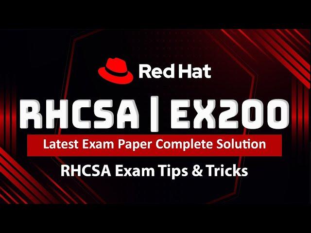 RHCSA Exam Preparation with Latest Dumps  Live Session in English | RedHat-9 | 2024 | Ex-200