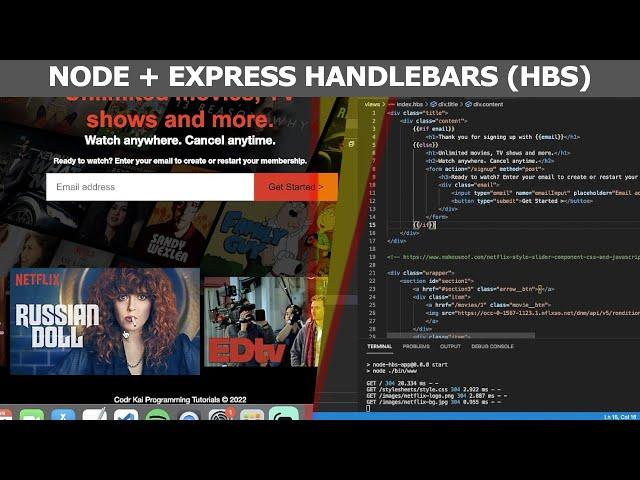 Node JS with Express Handlebars (hbs) Tutorial Part 1