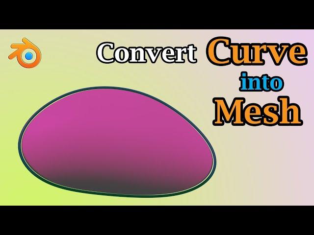 Convert Any Curve Into Mesh Object | Step-by-Step Guide | Easy Method | Blender Eevee & Cycles