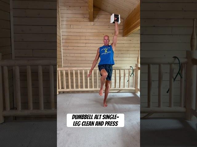 Dumbbell Alt SL Clean and Press. #magic #movement #workout #subscribe