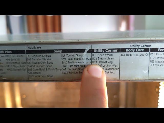 Using Utility Corner in Autocook Menu | LG Microwave Oven MC2841SPS