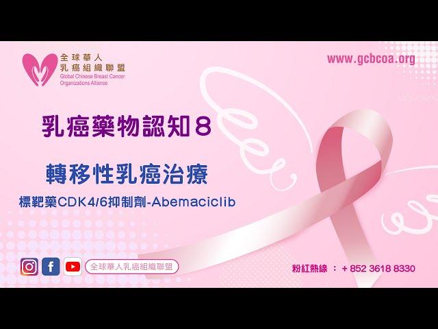 乳癌藥物認知 8 轉移性乳癌治療 - 標靶藥CDK4/6抑制劑-Abemaciclib