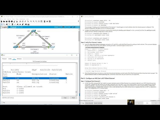 6.2.4 Packet Tracer - Configure EtherChannel