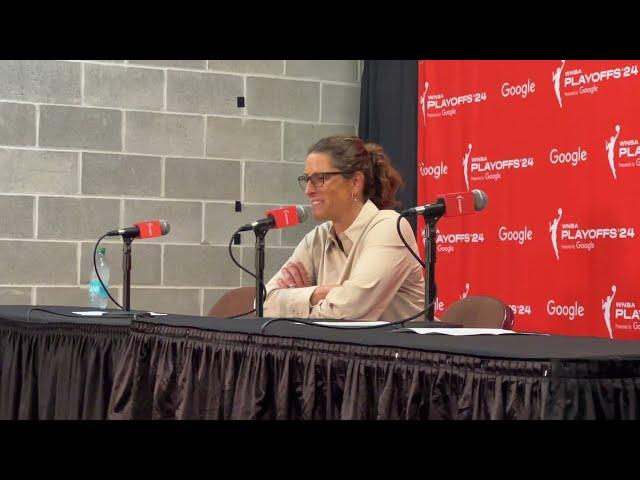 Stephanie White postgame after Connecticut sweep of Indiana Fever, advance to semifinals  | R1G2