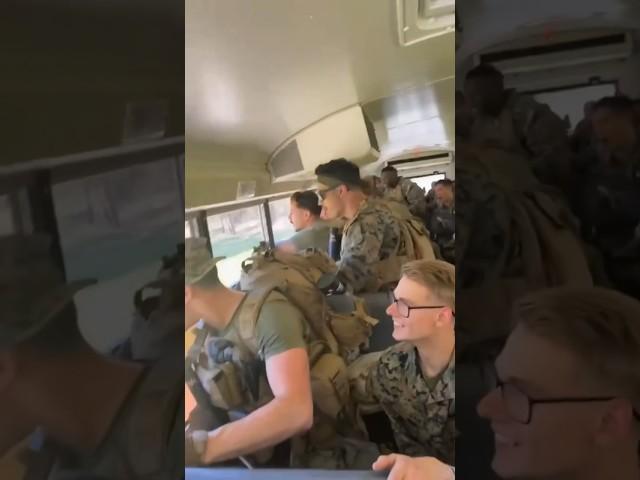 All Marines vs. 1 airman on the bus #shorts