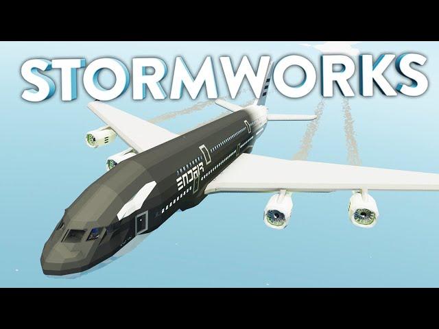 Я заспаунил его! Гигантский AirBus A380! | Stormworks: Build and Rescue