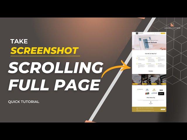 How to Capture Full Page Screenshots with Scrolling  #screenshot #chrome