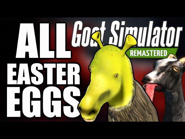 Goat Simulator REMASTERED All Easter Eggs And Secrets (Goatville & Goat City Bay)