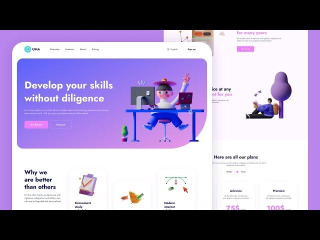 Landing Page Design Tutorial | Web Design in Figma