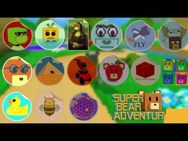 Все стикеры в super bear adventure