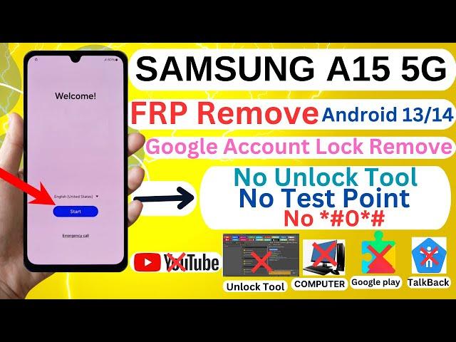 New Method Samsung A15 5G FRP Unlock/Remove Android 14 Without Pc 2025 No Test Point | No *#0*#