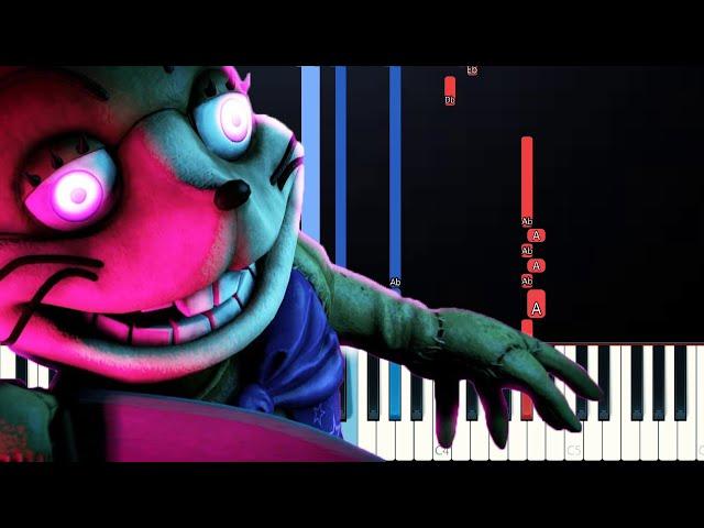 FNAF GLITCHTRAP SONG (Darkest Desire)  - Dawko & DHeusta (Piano Tutorial)