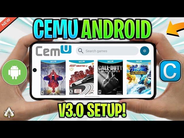  CEMU ANDROID V3 - SETUP/BEST SETTINGS/GAMEPLAY! BEST WII U EMULATOR