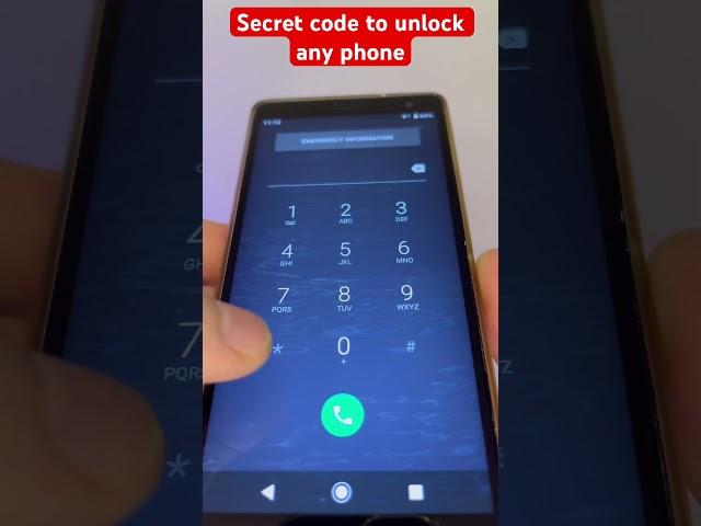 Secret code to unlock ANY PHONE   #smartphone #trending #tricks