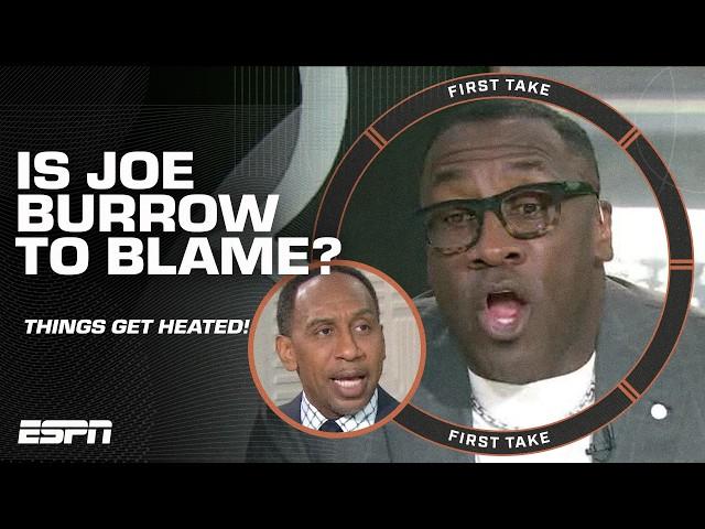 Stephen A. jokes he's 'MOST CALM' after Shannon & Orlovsky get HEATED over Joe Burrow  | First Take