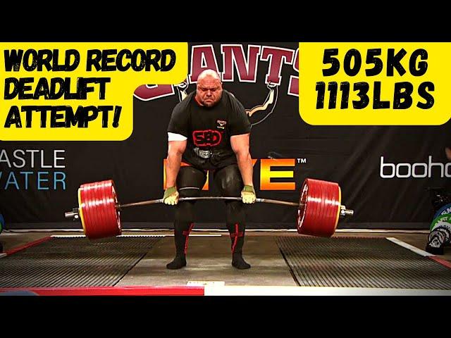 505KG - 1113LBS | World Record DEADLIFT Attempt!