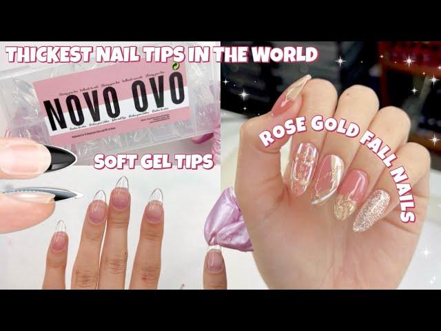 TRYING THE THICKEST SOFT GEL NAIL TIPS IN THE WORLD FROM AMAZON | NOVO OVO FULL COVER NAILS