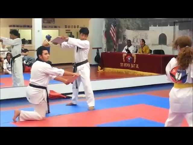 TKD Yellow to Orange Test Breaking Board 8-21-14 JK Tae Kwon Do