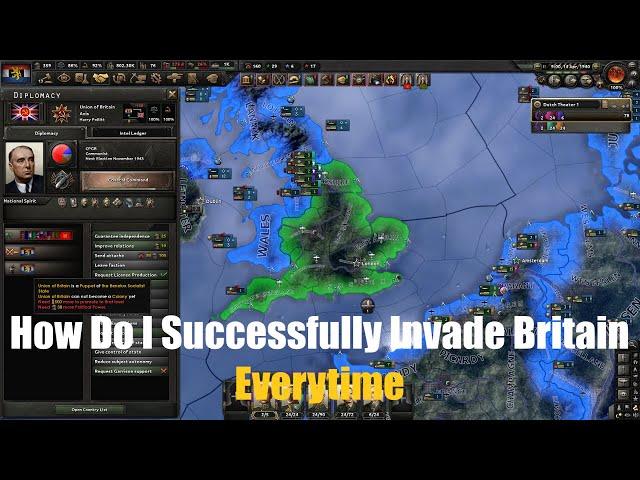 Hoi4 How to SUCCESSFULLY Invade Britain Every time