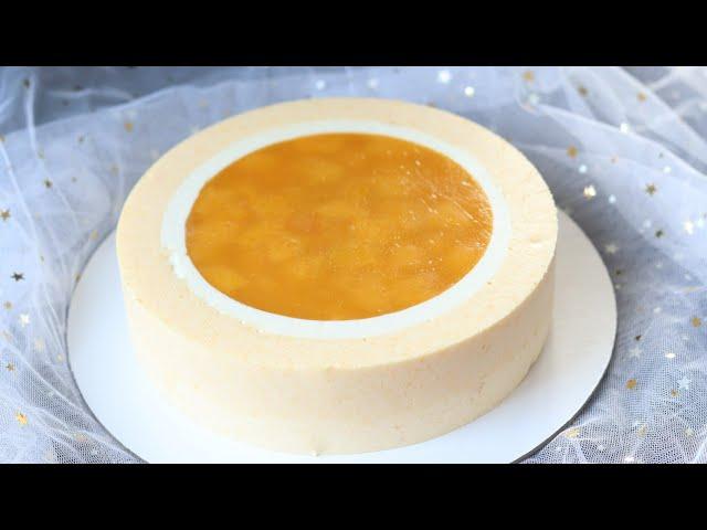 НЕЖНЫЙ ПЕРСИК ЛЕГКИЙ МУССОВЫЙ ТОРТ  Peach mousse cake recipe