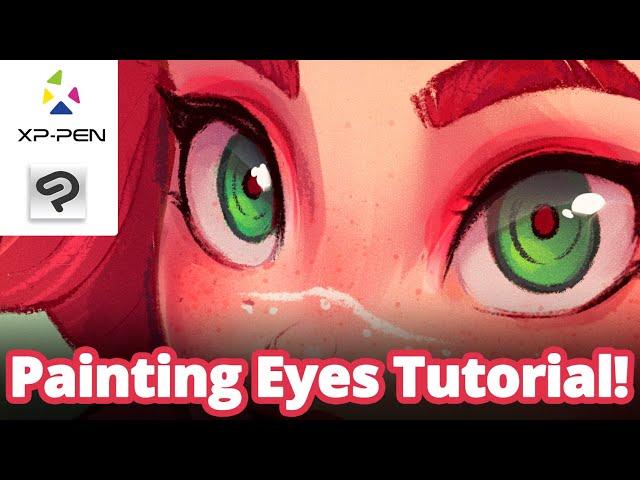 How to paint GLOSSY and EXPRESSIVE EYES in Clip Studio Paint using the XP-PEN Artist 24 Pro