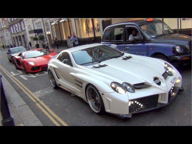 Arab Supercar Invasion in London, August 2013 - Huayra, 2X SLR 722, Veyron and more!