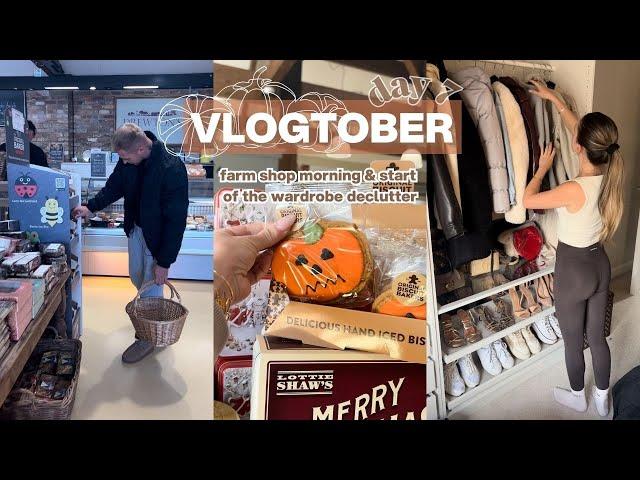 VLOGTOBER DAY 7 | farm shop morning &  start of a wardrobe declutter