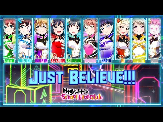 Just Believe!!! - Nijigasaki High School Idol Club [FULL ENG/ROM LYRICS + COLOR CODED] | Love Live!