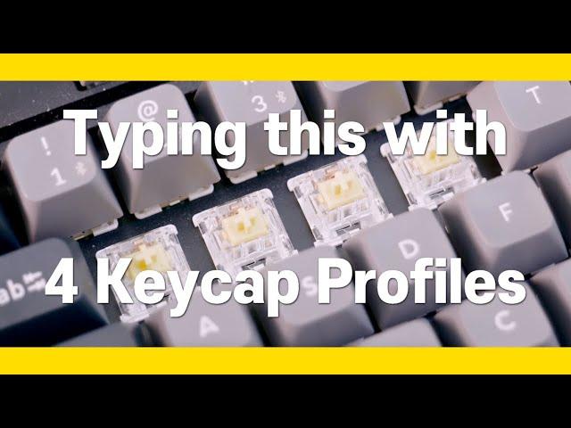 Keychron Banana switches sound test with 4 types of keycap profiles