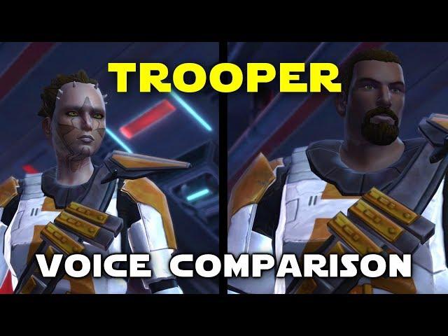 Star Wars: The Old Republic - Trooper's Voice Comparison