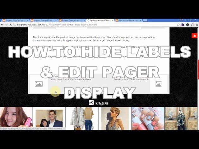 How To Hide Blogger Labels & Custom Pagination Display - BlogrCart TWO