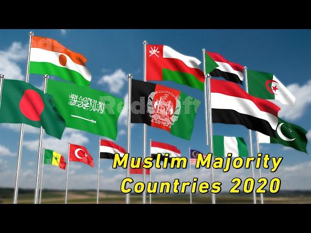 Muslim Majority Countries Flags 2020 | Muslim majority population