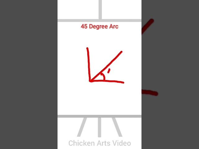 How To Draw 45 Degree Arc #chickenartsvideo #shorts #tiktok