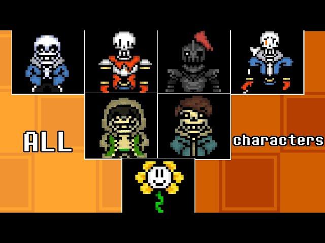 All characters in bonetale