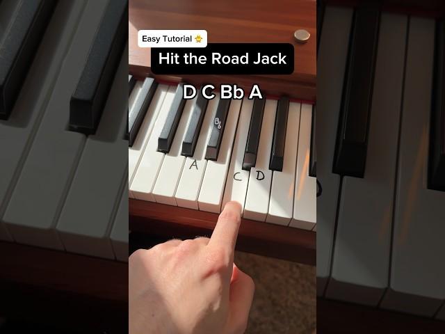 Hit the Road Jack  (Easy Tutorial) #piano #tutorial #pianolessons #hittheroadjack