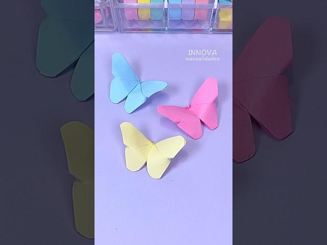 Manualidades con papel / Mariposas de papel #diy #manualidades #youtubeshorts #papercraft #craft