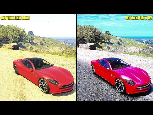 GTA 5 Redux Vs Original No Mod 4K Ultra Graphics Comparison