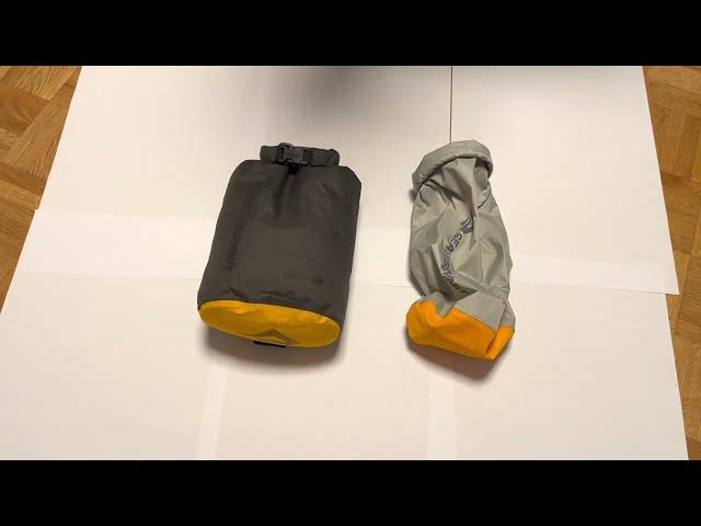 Sea to Summit dry bag Evac - new version - compression speed test