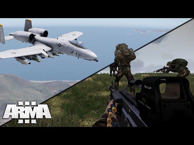 ArmA 3 - A10 gegen Infanterie (TvT, Rosenrudel)