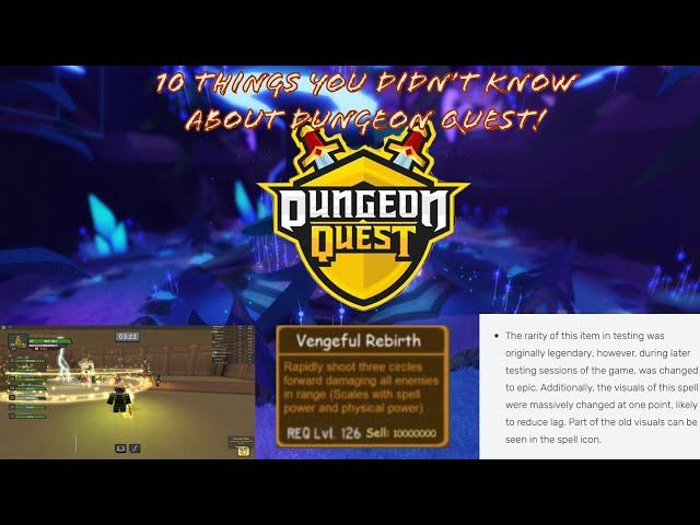 10 Things You Didn't Know About Dungeon Quest (Roblox)