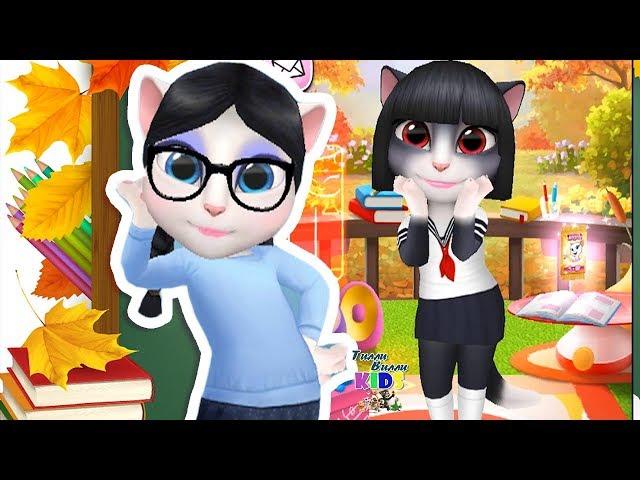 BACK TO SCHOOL  МОЯ ГОВОРЯЩАЯ АНДЖЕЛА # 18 Мультик про котиков My talking Angela