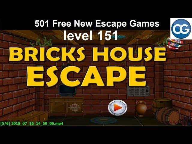 [Walkthrough] 501 Free New Escape Games level 151 - Bricks house escape - Complete Game