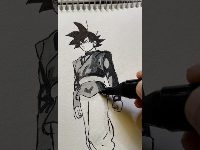 Drawing goku black || dragon ball characters drawing || #animedrawing #goku #vegeta #art