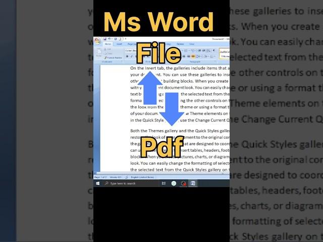 How to convert word file to pdf #msword || Ms word tips and tricks